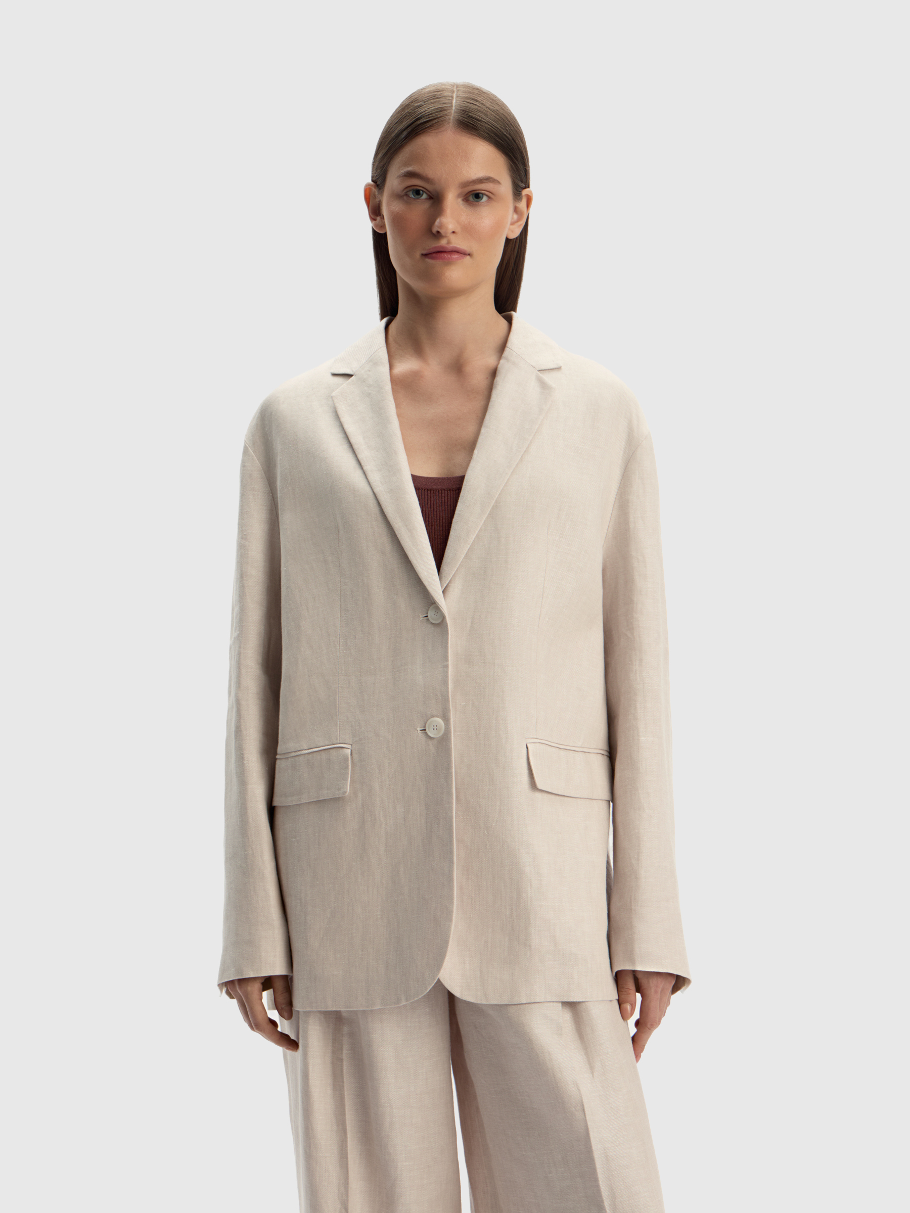 Жакет из плотного льна