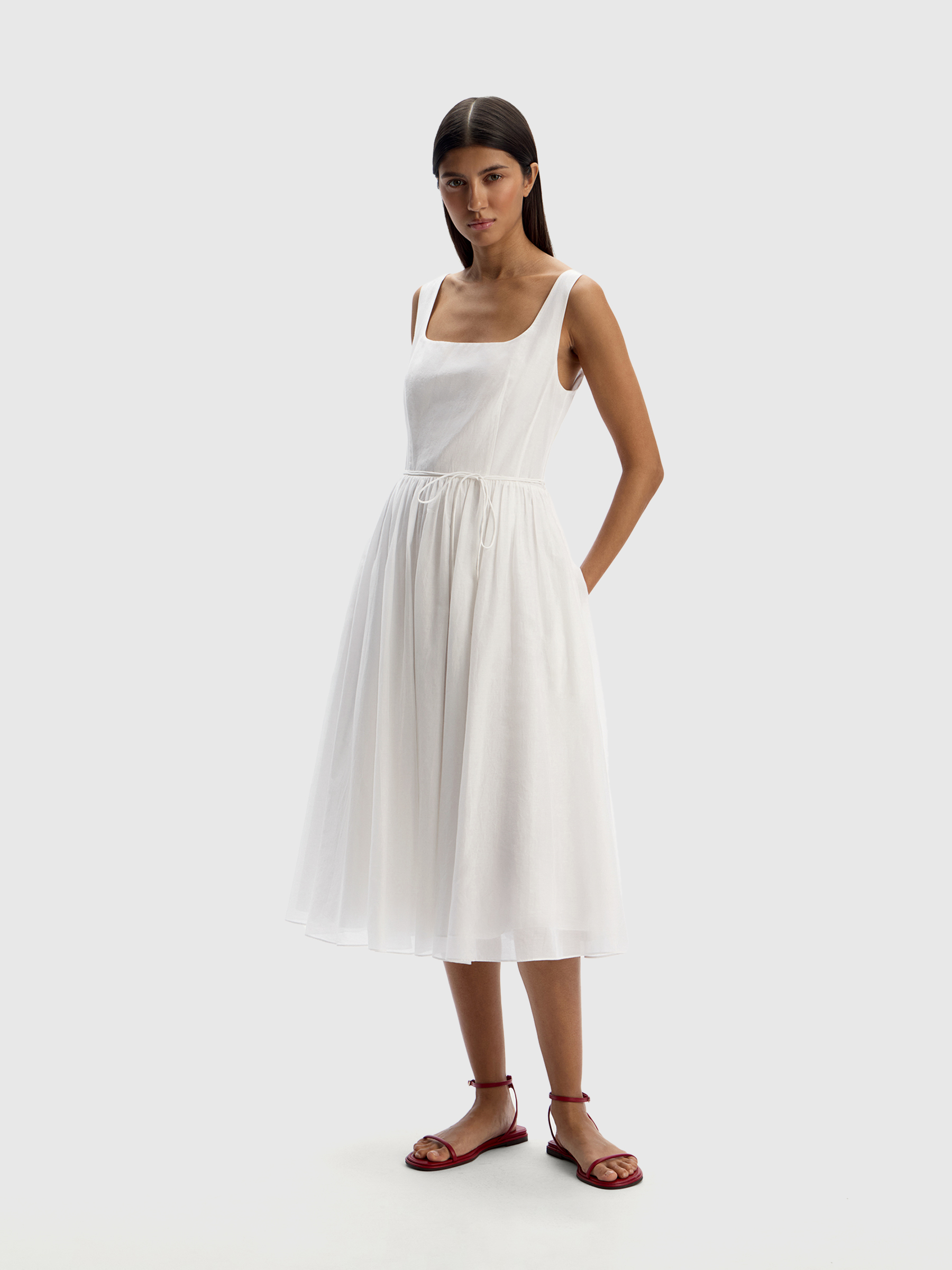 Платье из хлопка и шелка