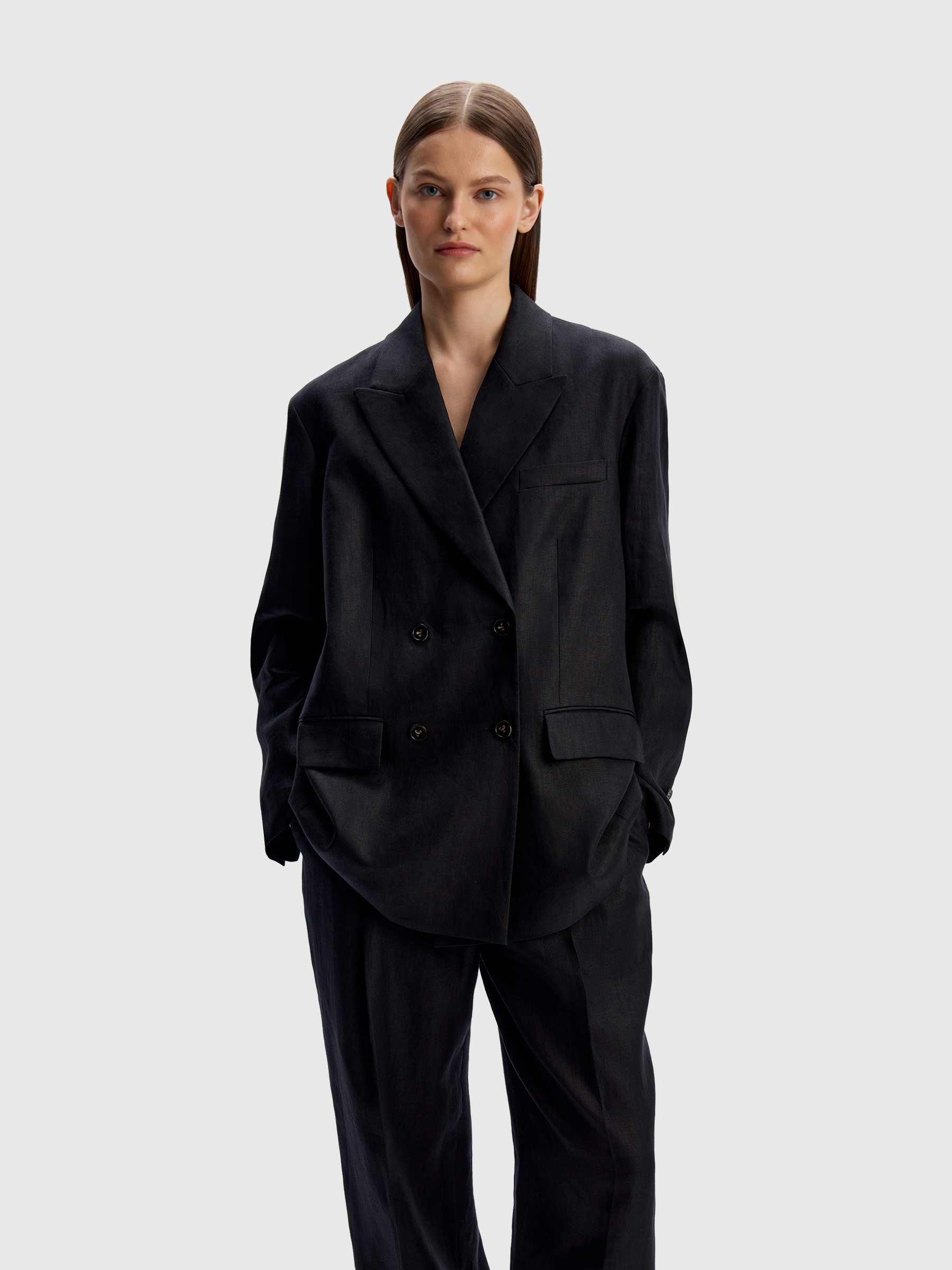 Жакет из плотного льна