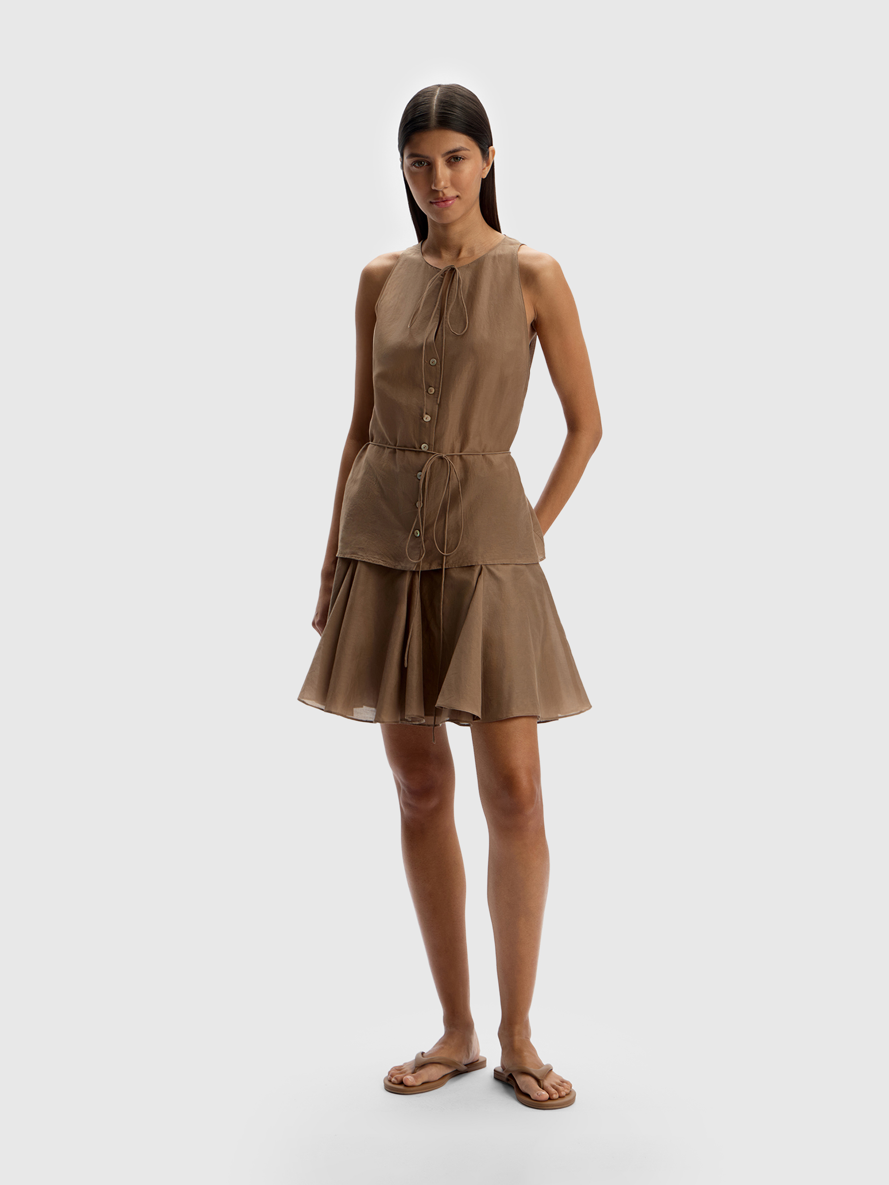 Юбка из хлопка и шелка