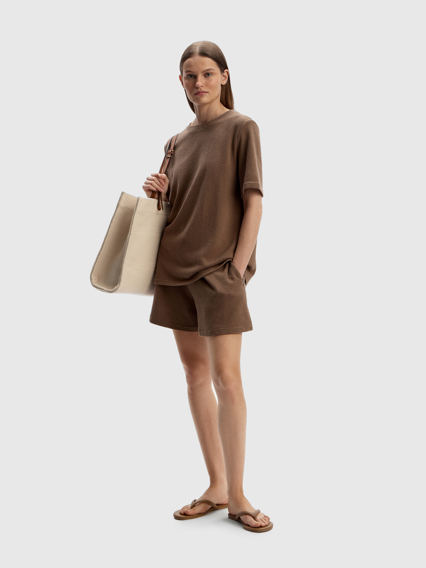 Шорты из фактурного трикотажа