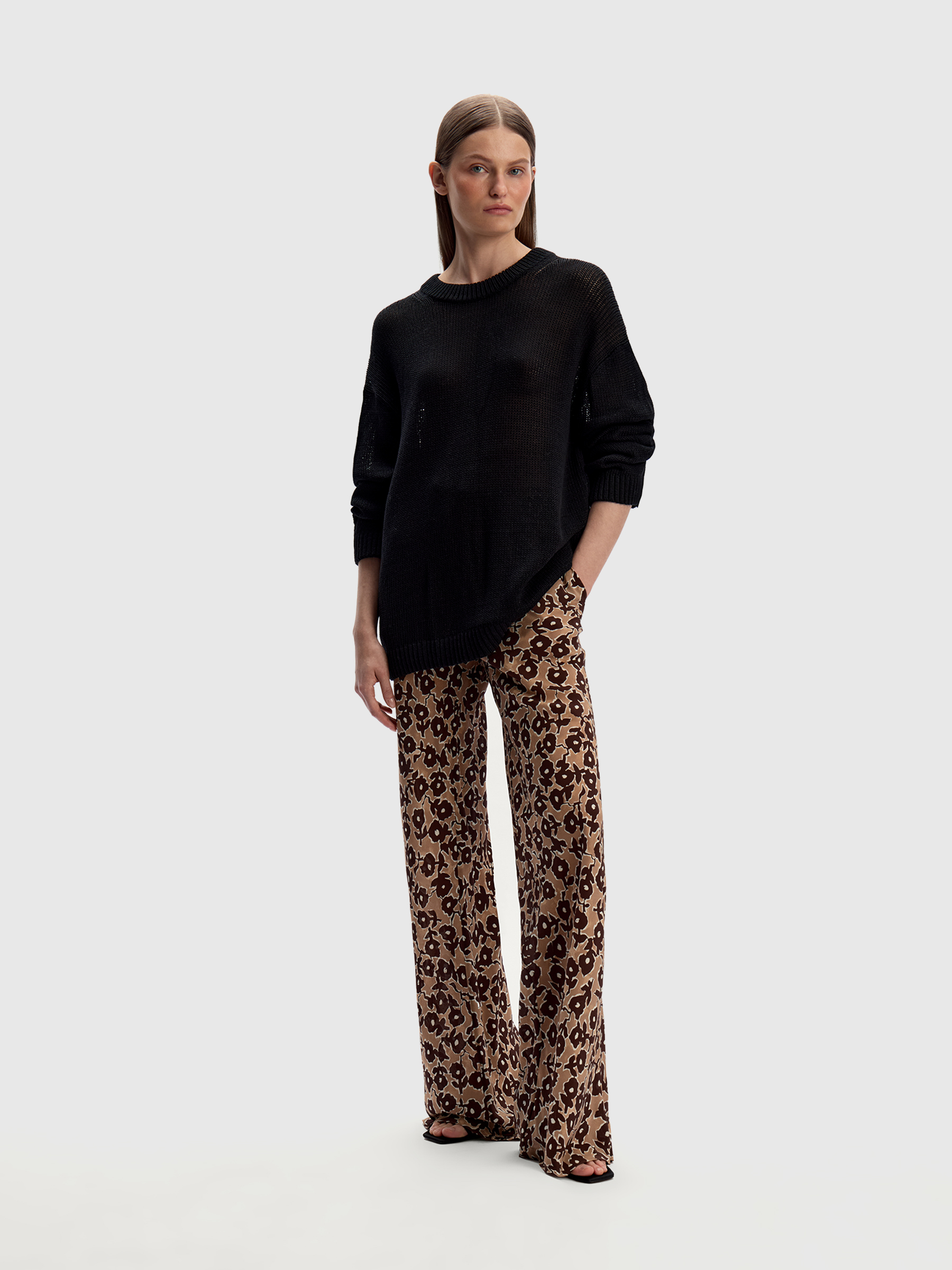 Брюки из шелкового шифона