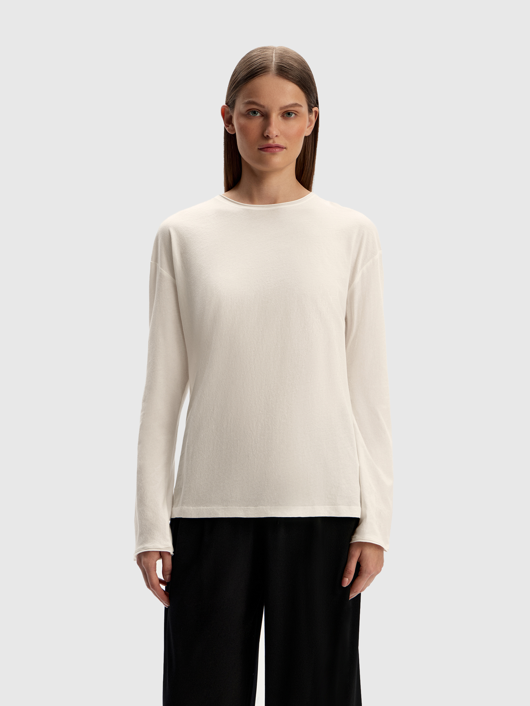 Лонгслив из тонкого хлопка