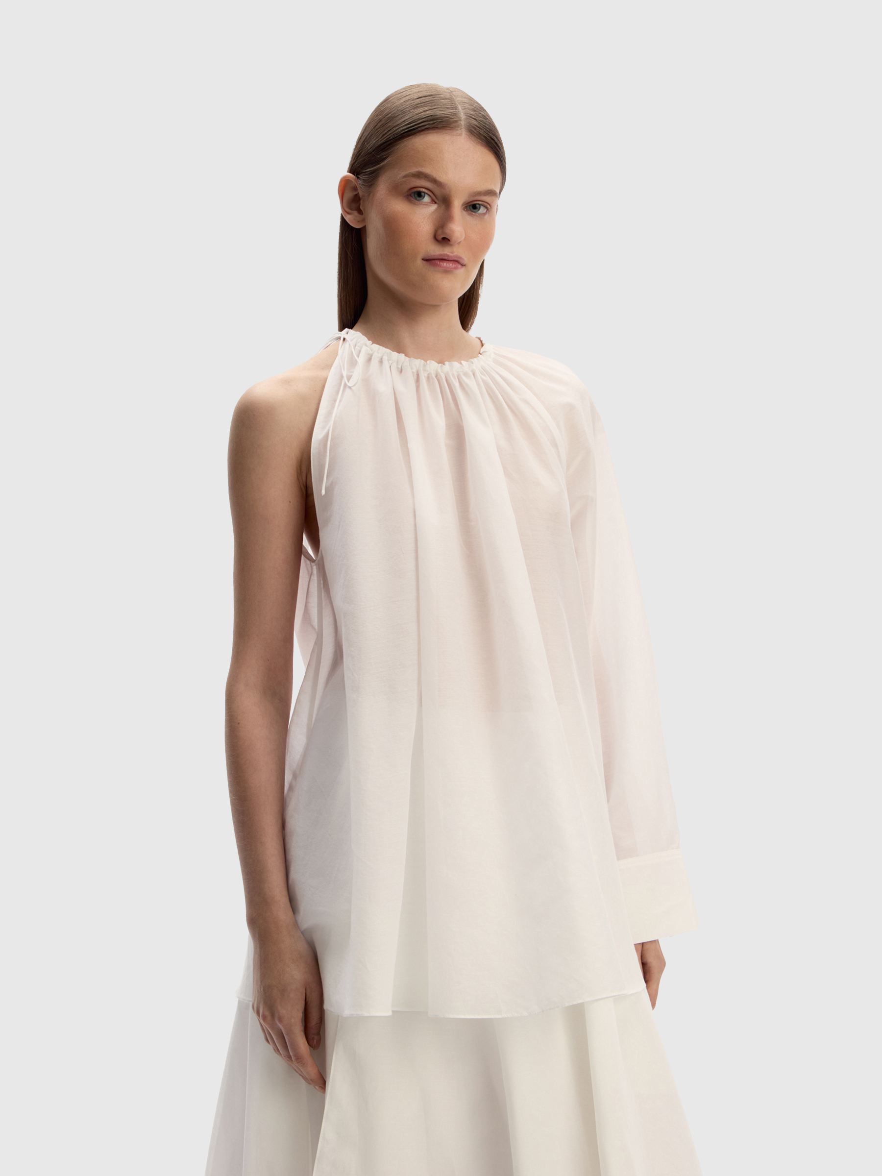 Блузка из хлопка и шелка