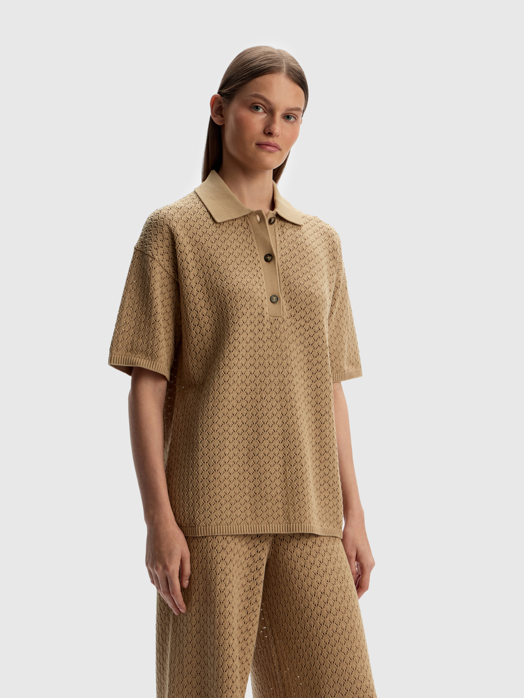 Джемпер из ажурного трикотажа