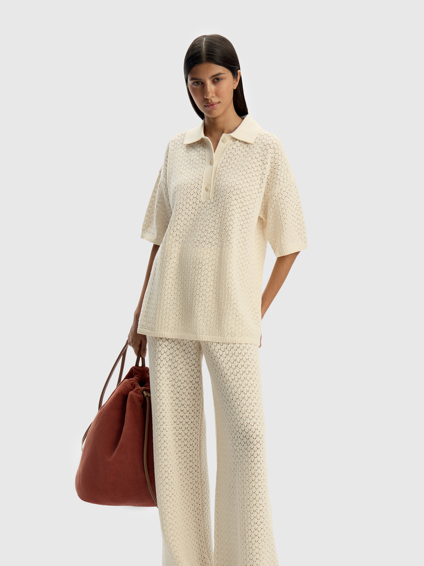 Джемпер из ажурного трикотажа