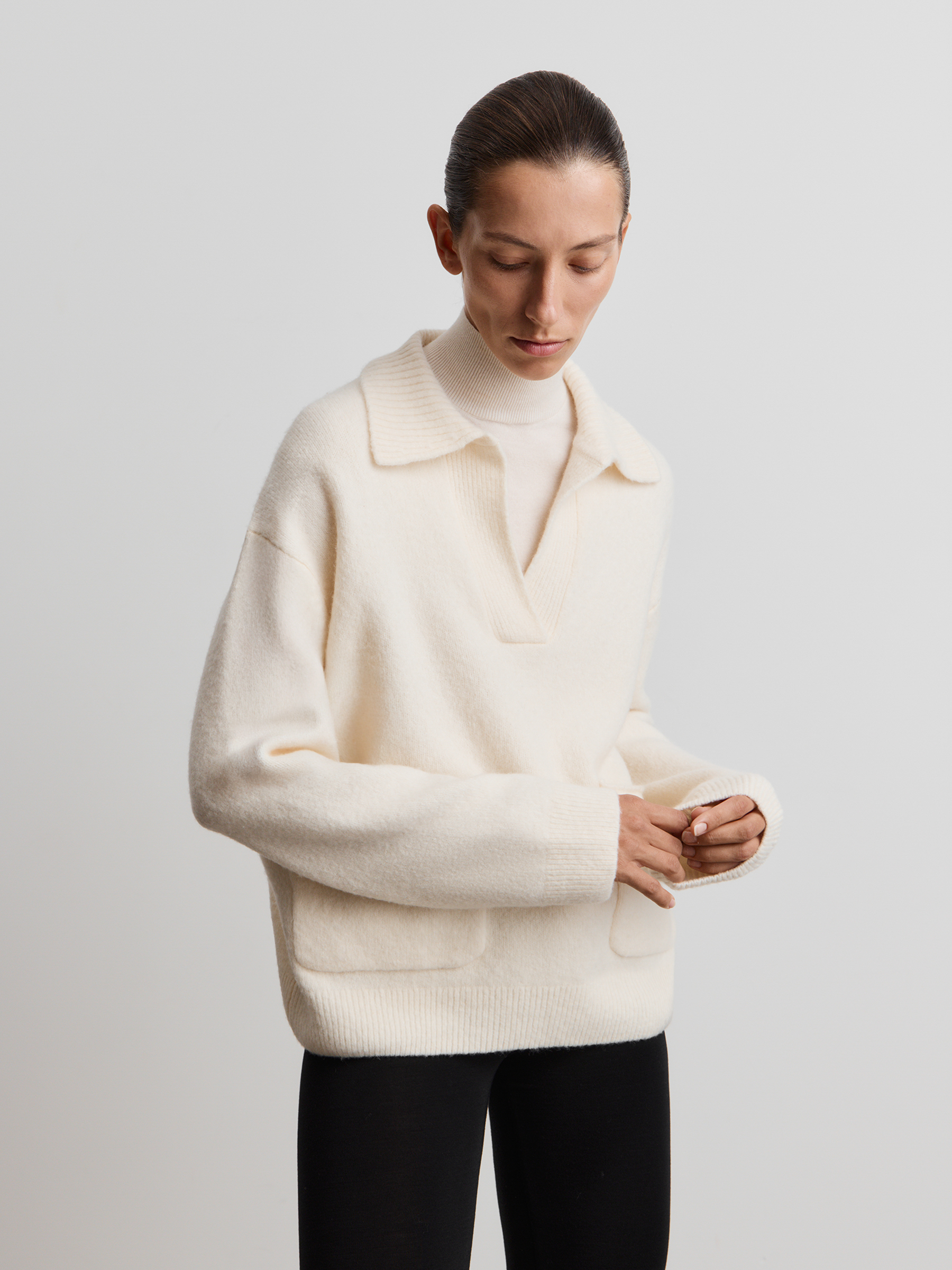 Джемпер с отложным воротником