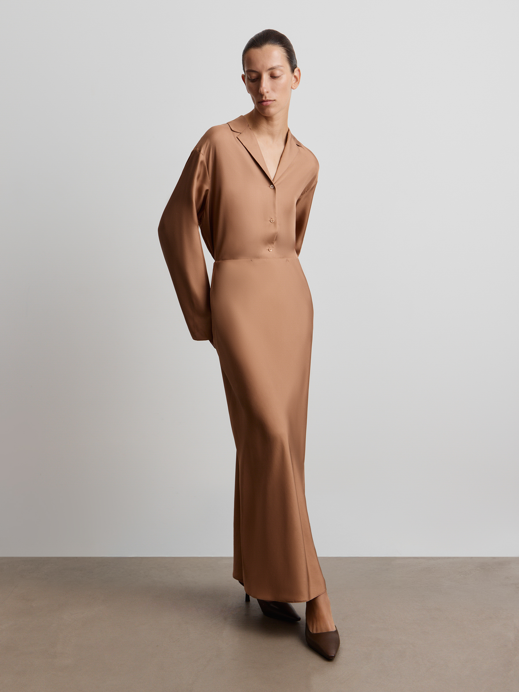 Юбка из матового шелка