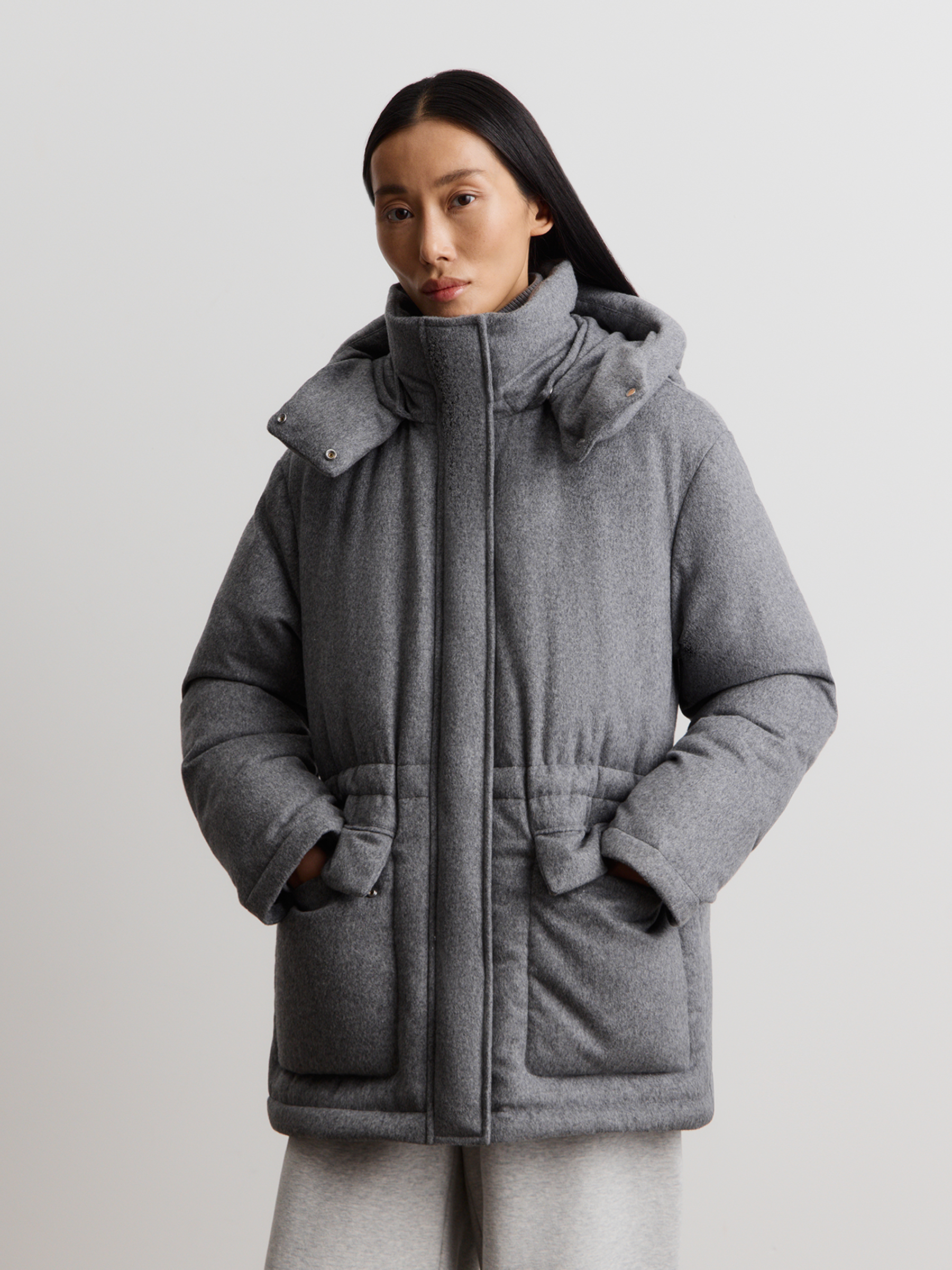 Пуховик из шерсти