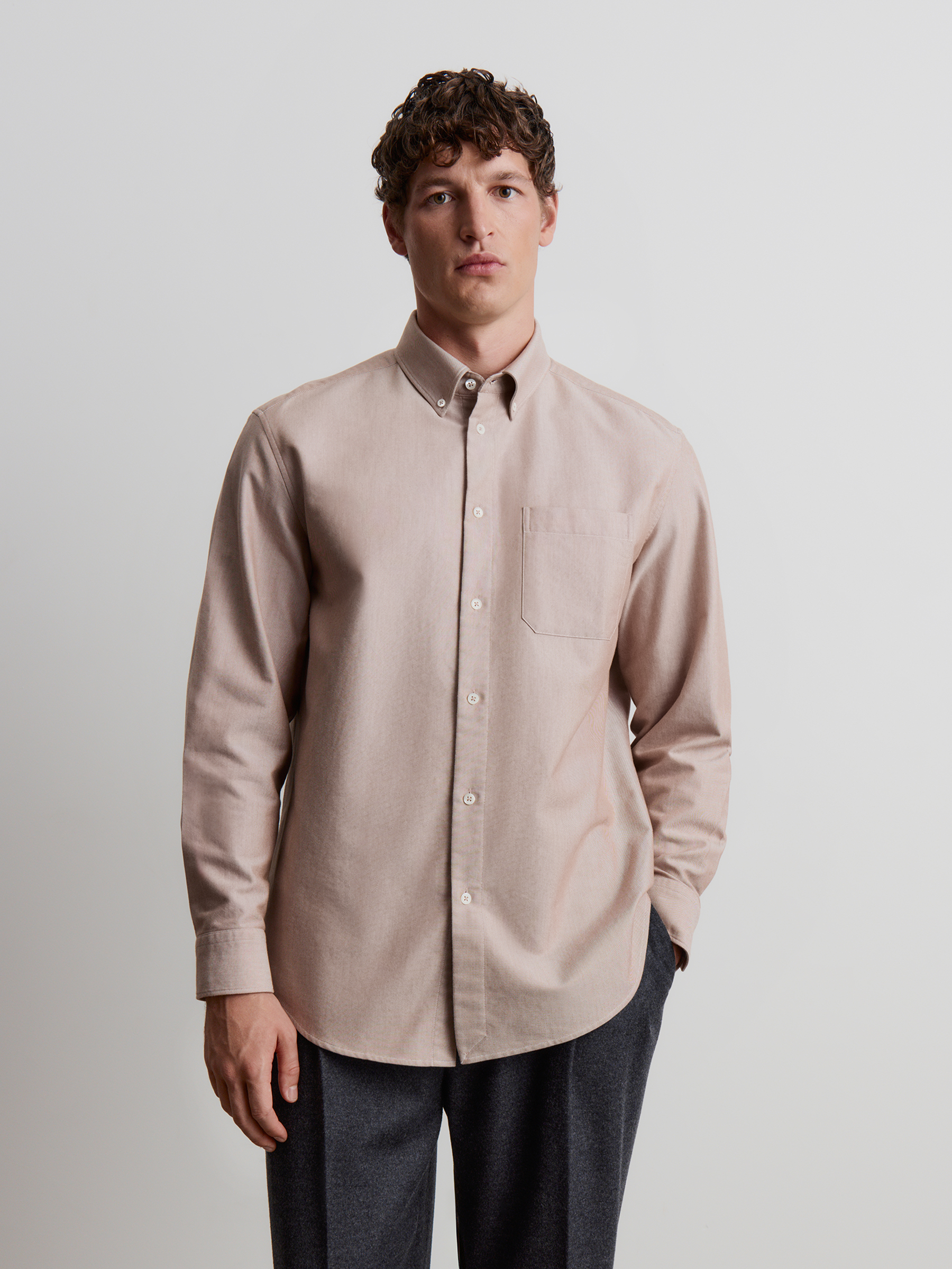 Рубашка из хлопка с начесом