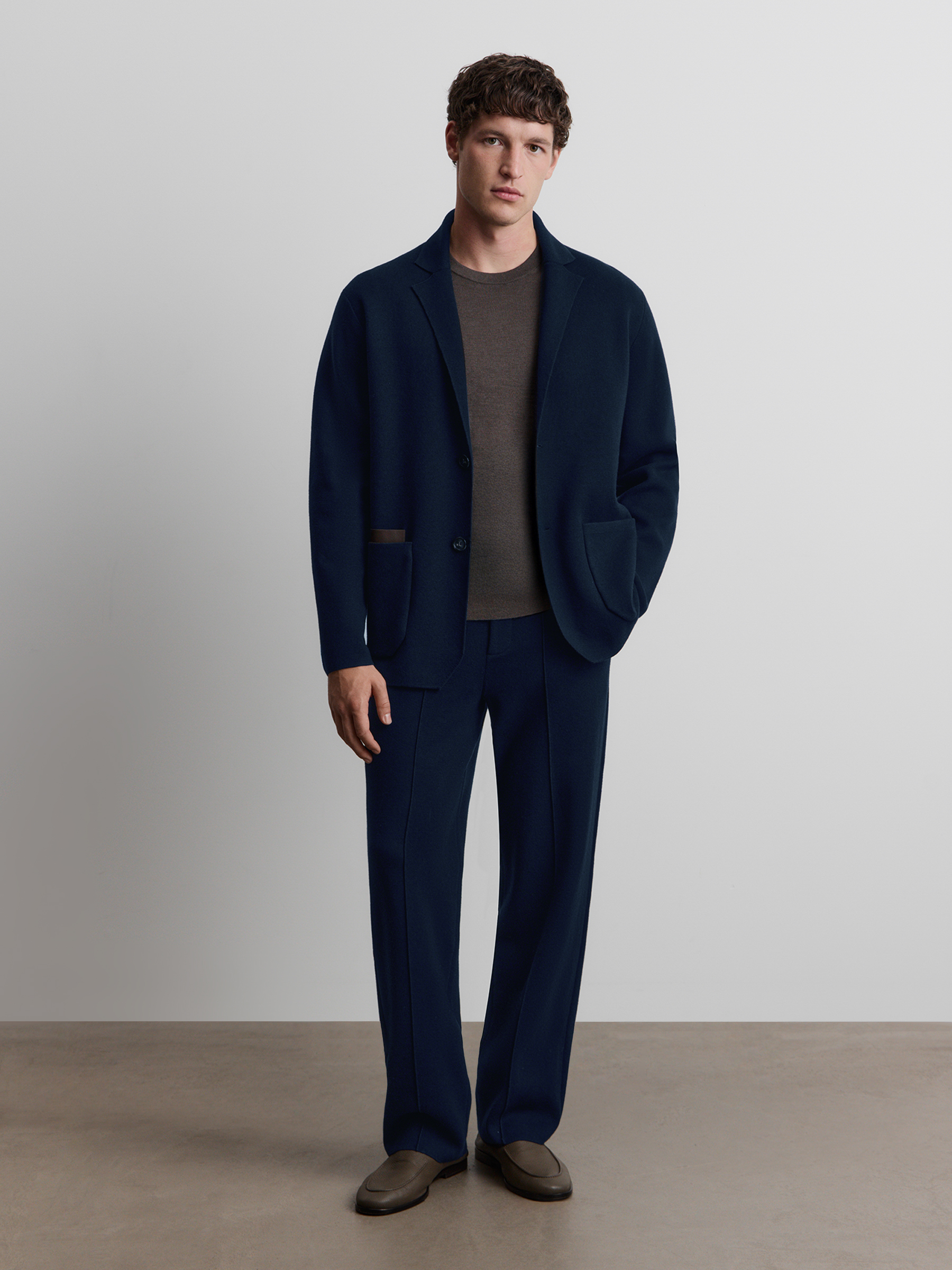 Брюки из шерсти и хлопка