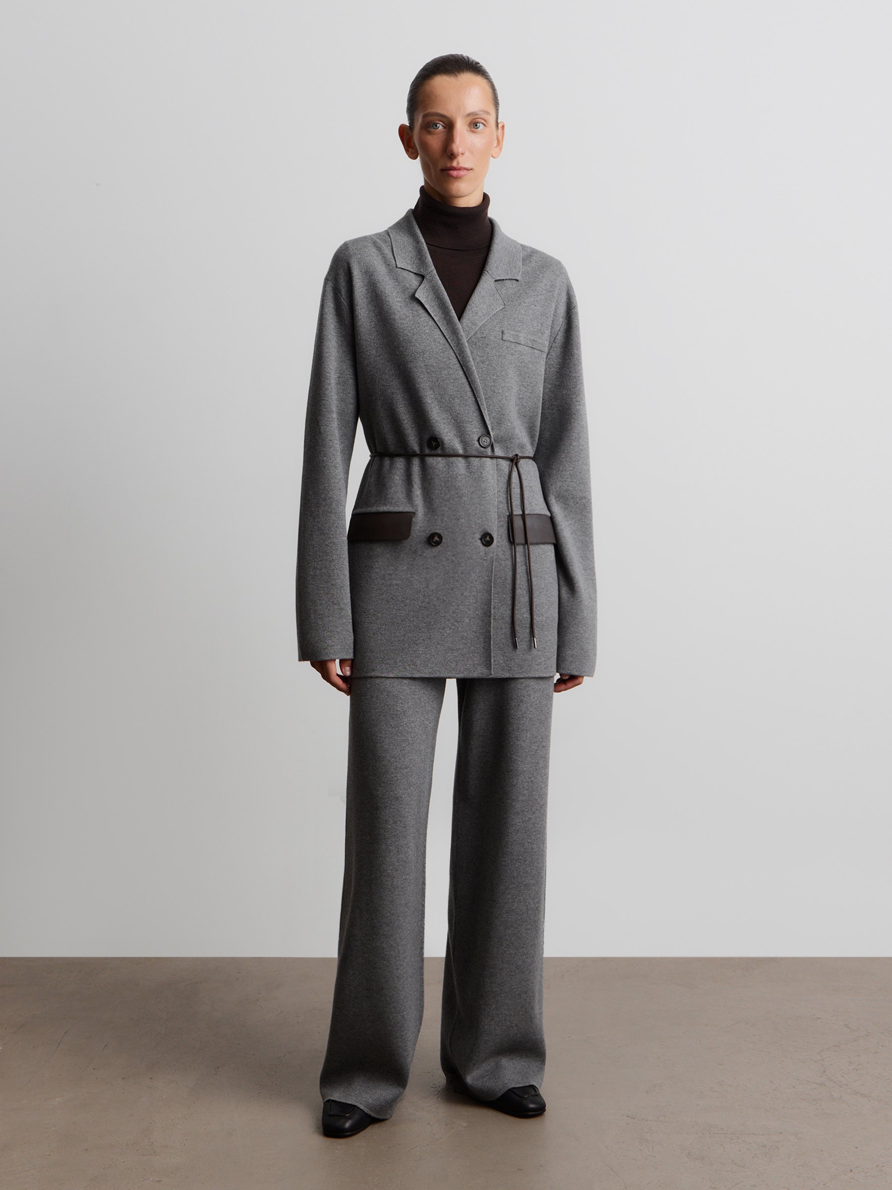 Брюки из шерсти и хлопка