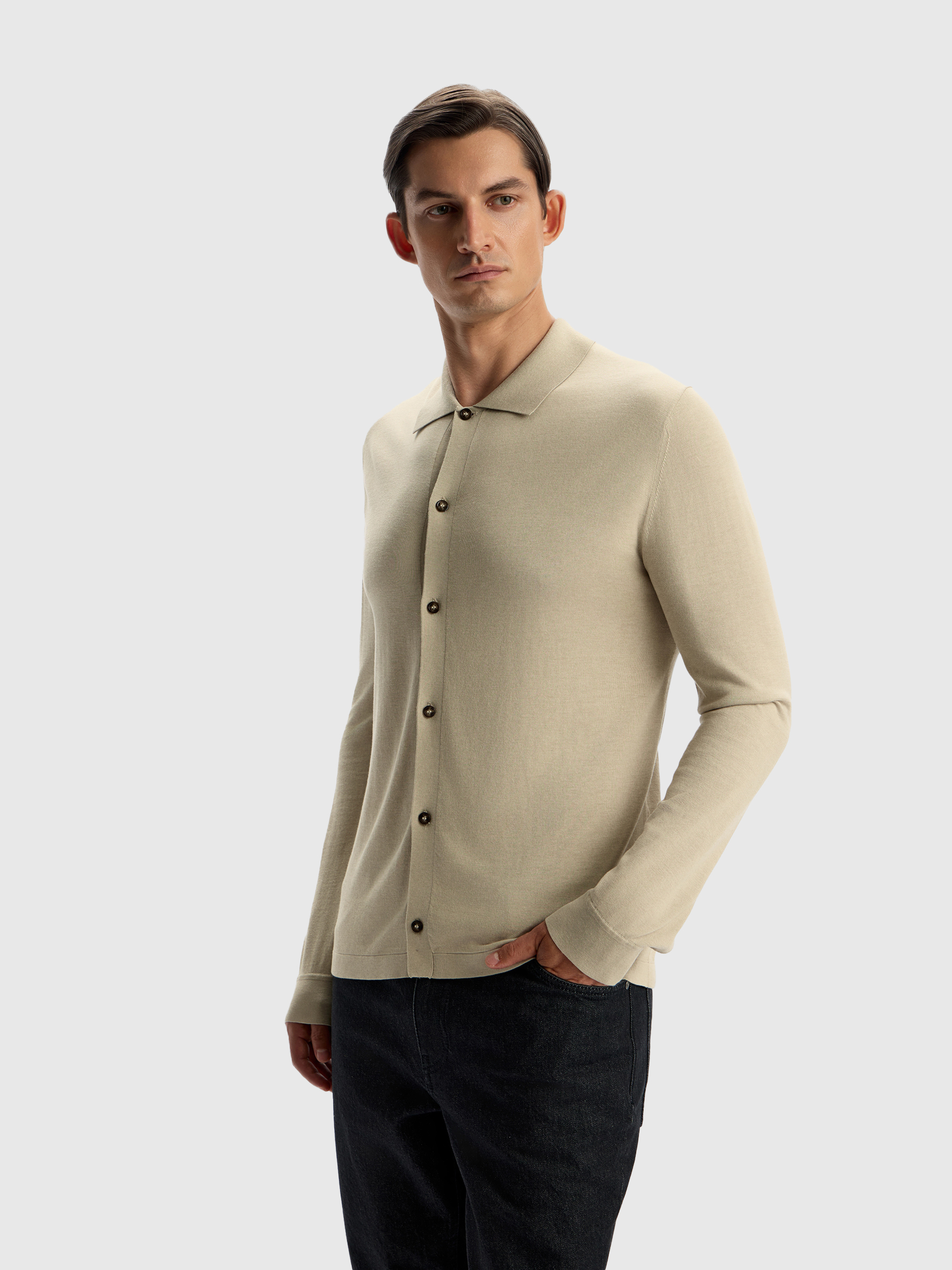 Рубашка из шелка и хлопка