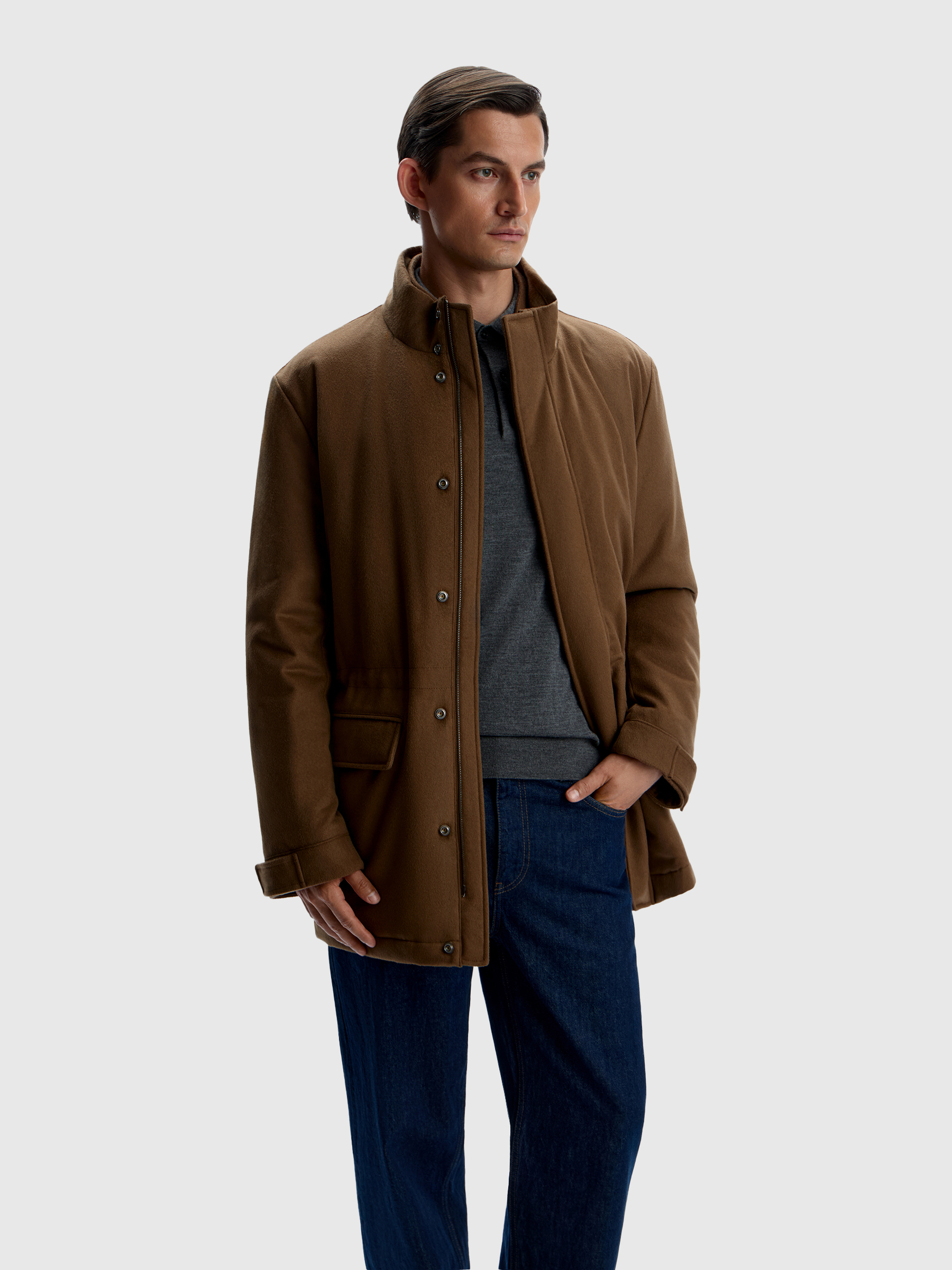 Куртка из шерсти и кашемира утепленная