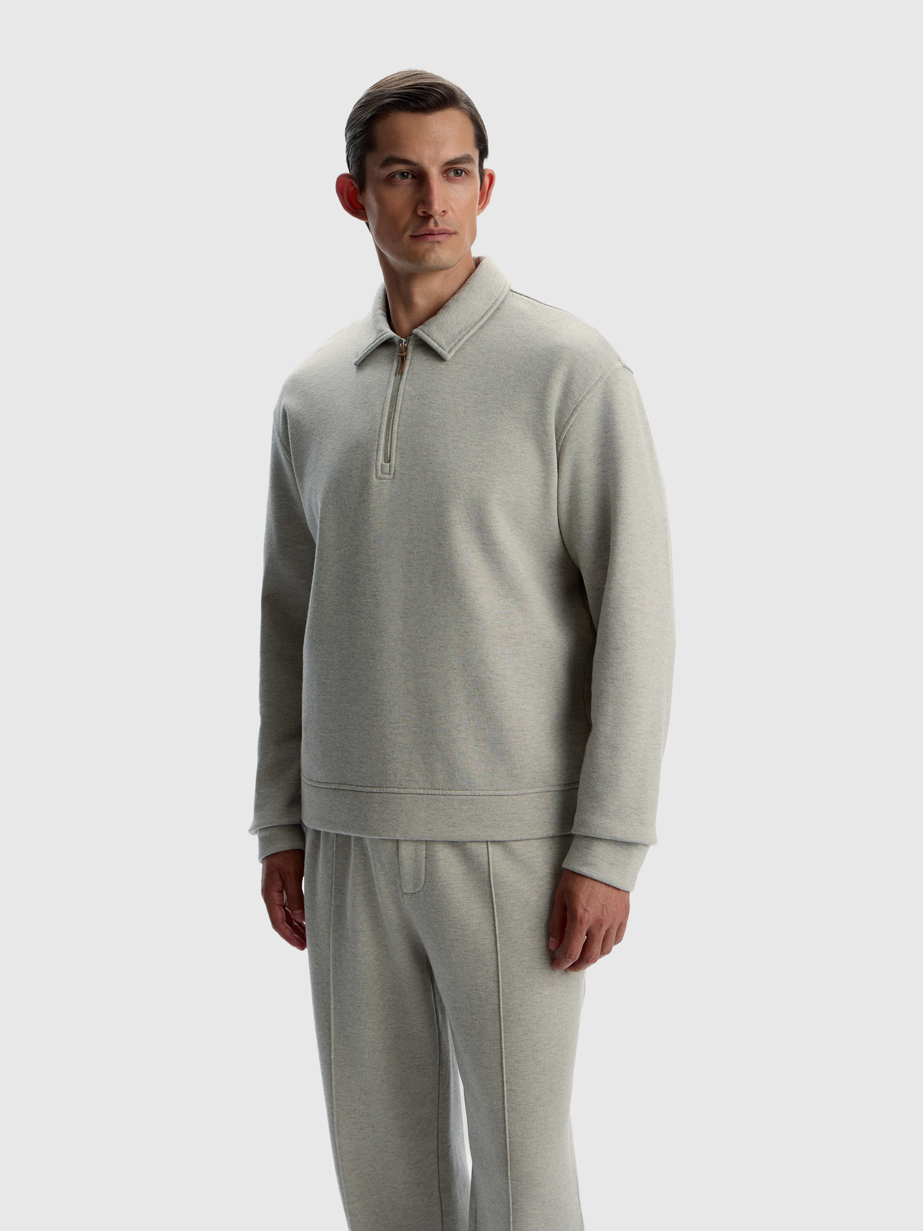 Толстовка-поло с шерстью