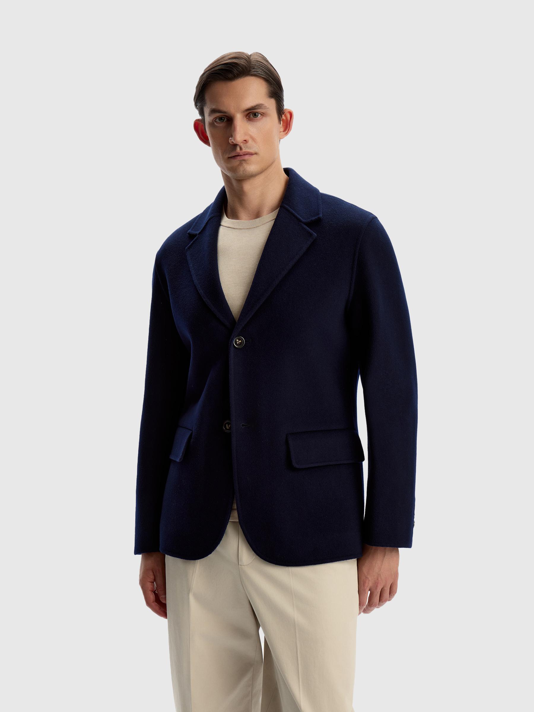 Пальто-пиджак из шерсти и кашемира