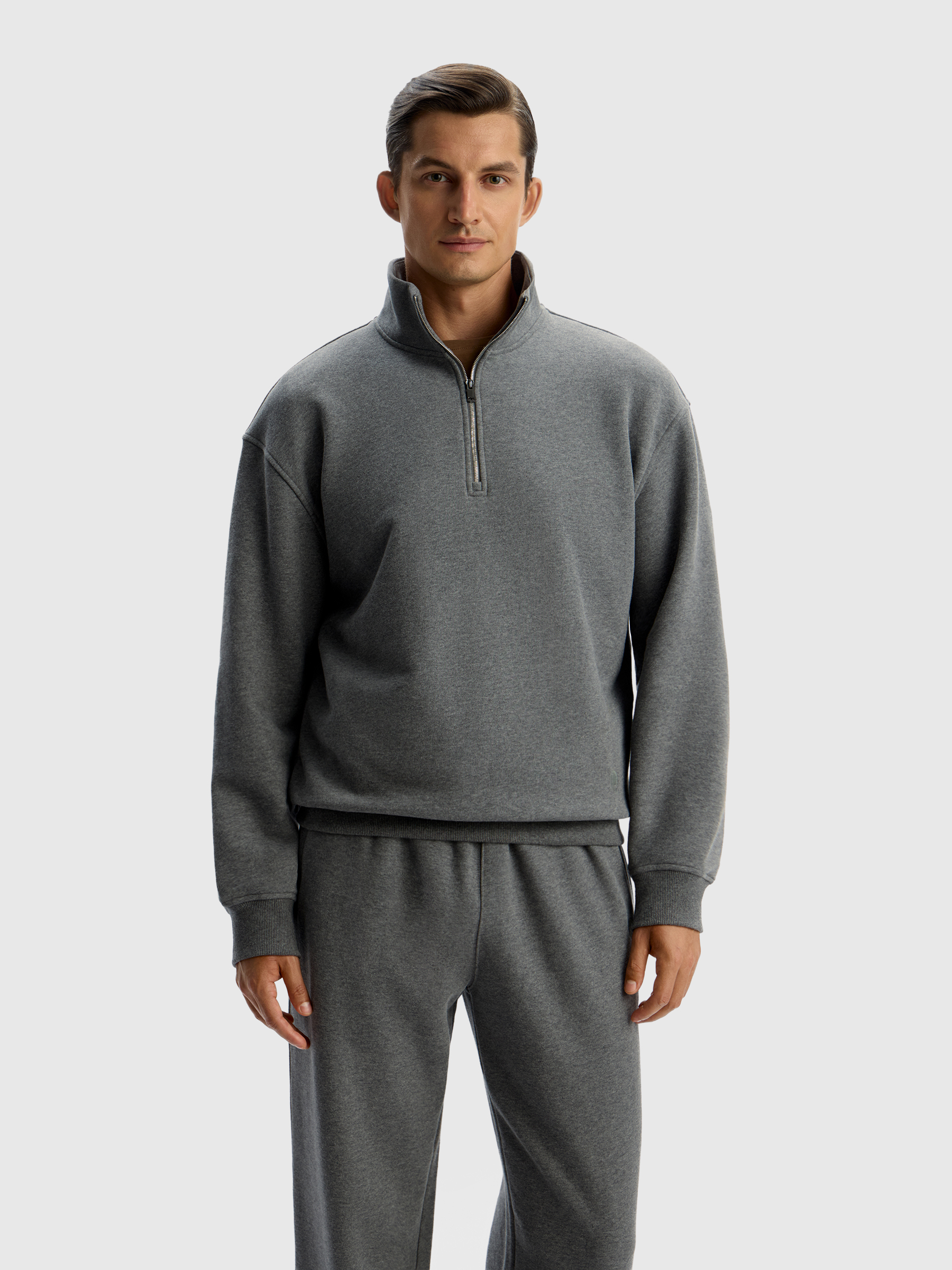 Толстовка на молнии меланж