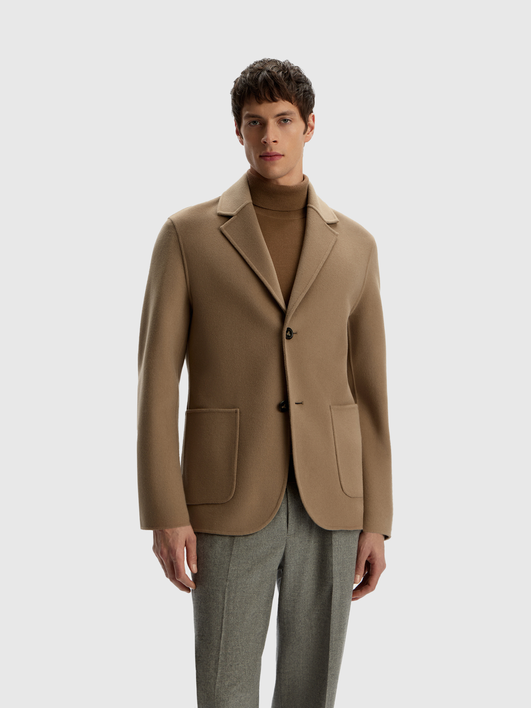 Пальто-пиджак из шерсти и кашемира