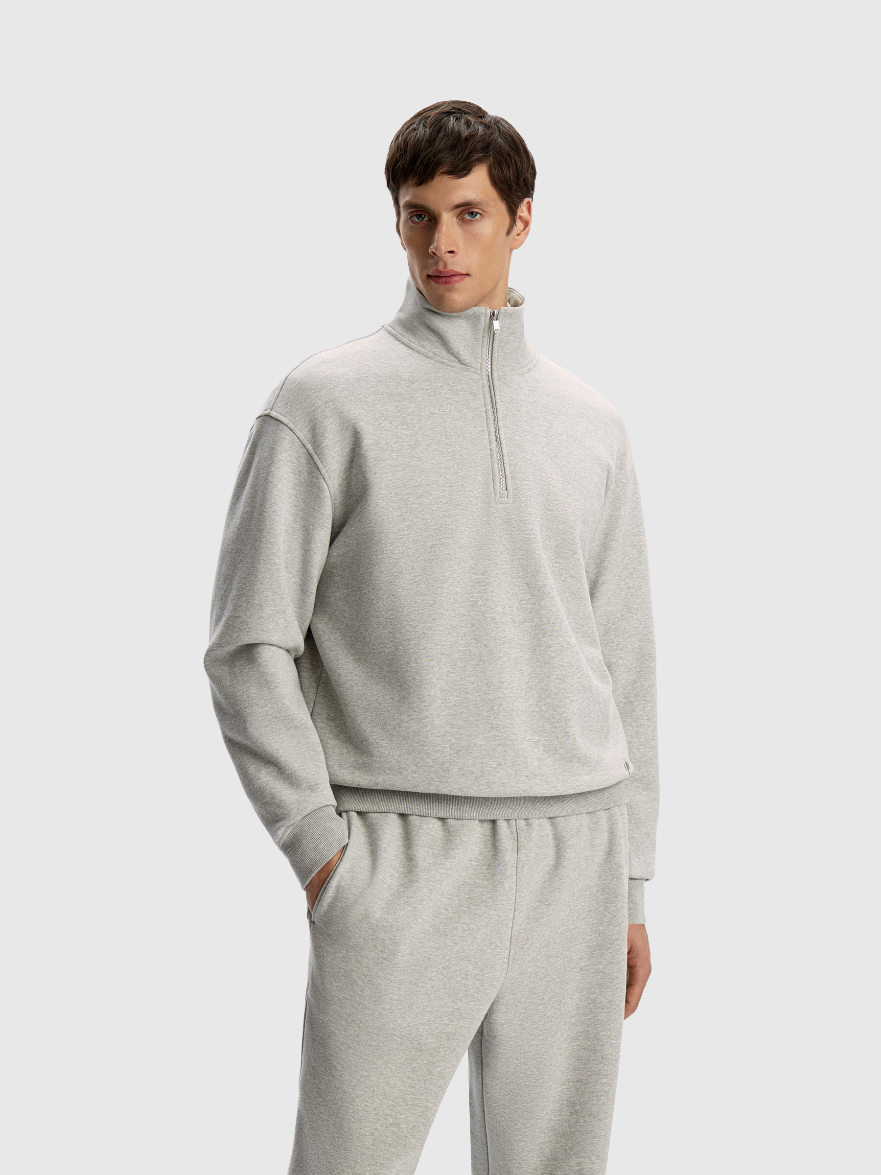 Толстовка на молнии меланж