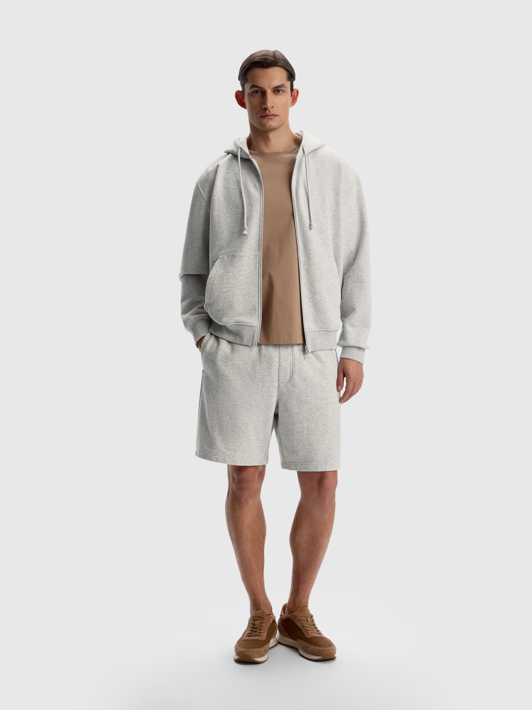 Шорты из футера меланж