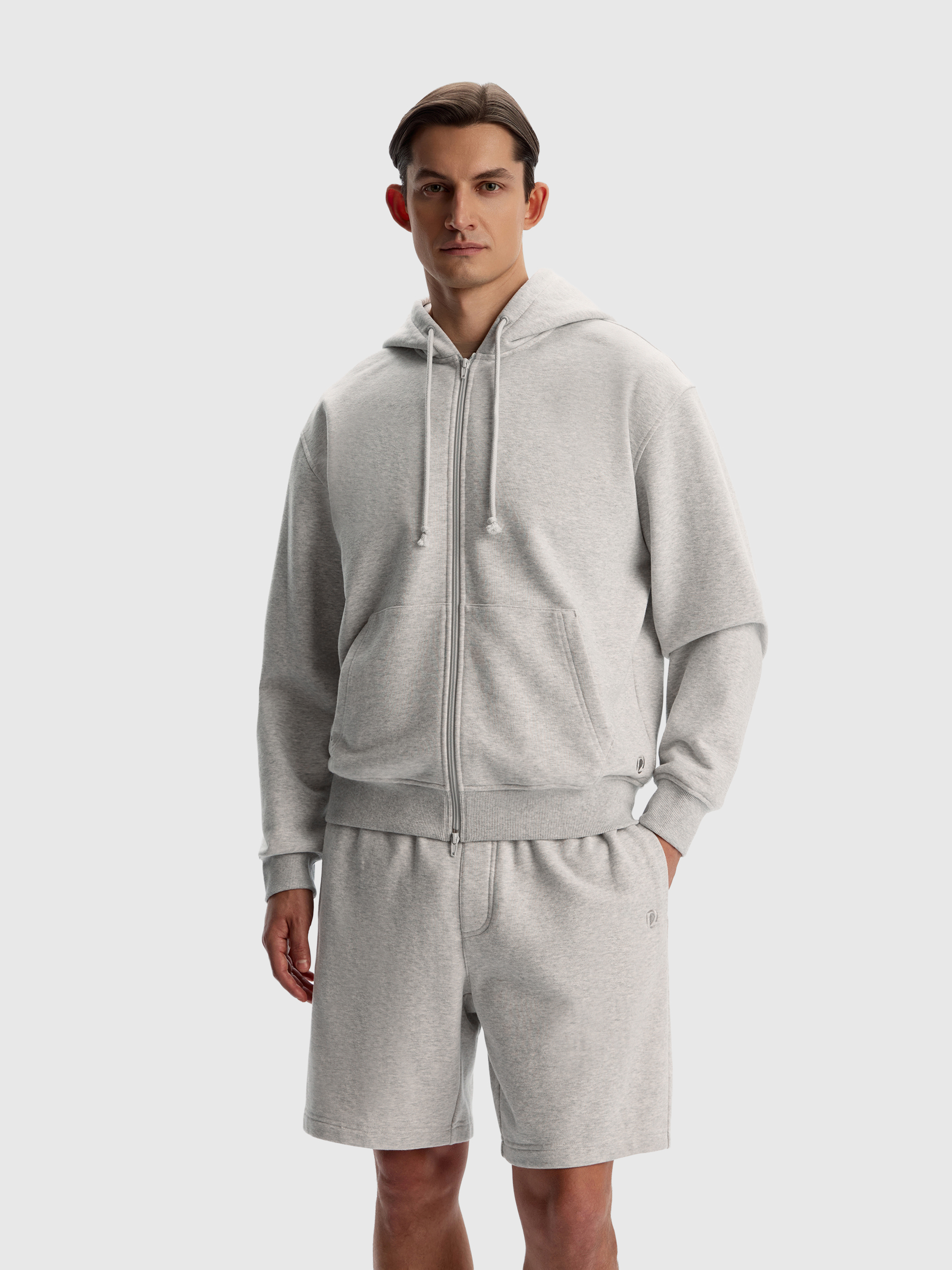 Толстовка на молнии меланж