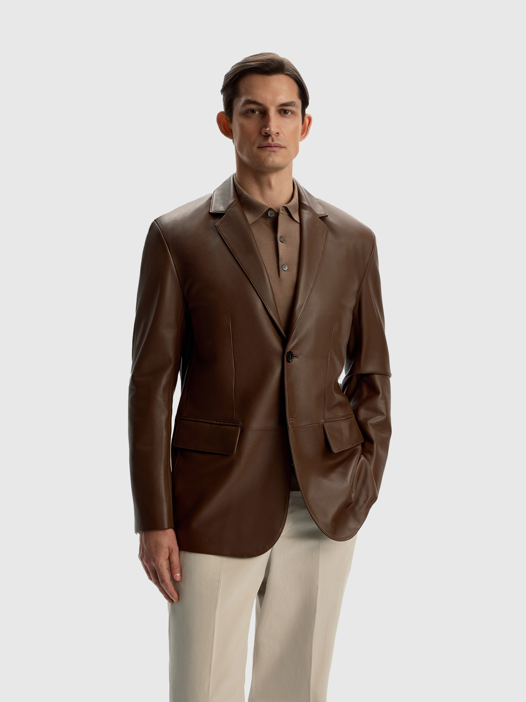 Пиджак Sleek из кожи